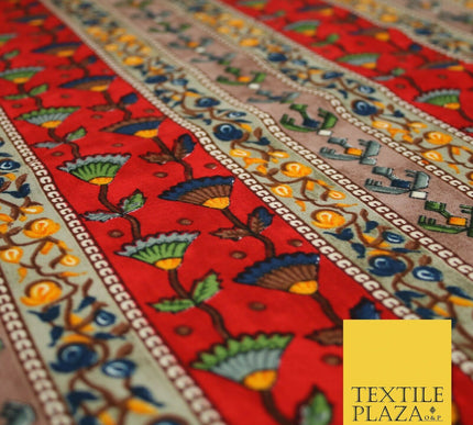 Premium Soft Striped African Floral 100% Rayon Viscose Dress Print Fabric Craft