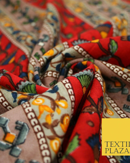 Premium Soft Striped African Floral 100% Rayon Viscose Dress Print Fabric Craft