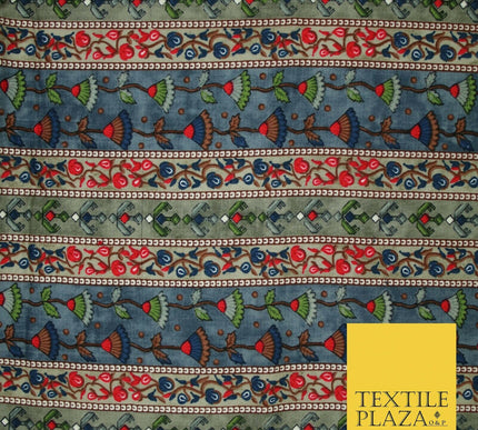 Premium Soft Striped African Floral 100% Rayon Viscose Dress Print Fabric Craft