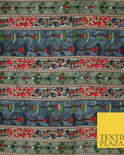 Premium Soft Striped African Floral 100% Rayon Viscose Dress Print Fabric Craft