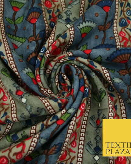 Premium Soft Striped African Floral 100% Rayon Viscose Dress Print Fabric Craft