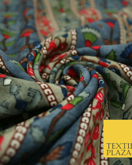 Premium Soft Striped African Floral 100% Rayon Viscose Dress Print Fabric Craft