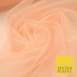 Light Peach Plain Tulle Mesh Dress Net Fabric Bridal Wedding Tutu 54" Wide 4326
