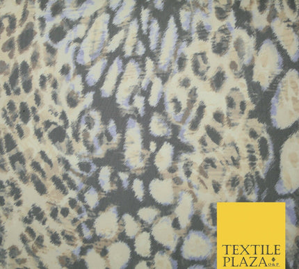 Wacky Animal Leopard Jaguar Printed Power Mesh Net Stretch Dress Fabric 61" 4304
