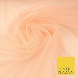 Light Peach Plain Tulle Mesh Dress Net Fabric Bridal Wedding Tutu 54" Wide 4326