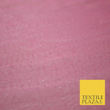 Baby Pink Silver Glitter Speckle Power Mesh Net Stretch Dress Fabric 63" 4311