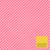 Bright Pink Fish Net Airtex 4mm Hole Mesh Stretch Polyester Jersey Material 4342