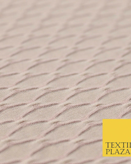 Lilac Pink Waffle Waves Corded Lightweight Jersey Dress Craft Fabric 56" 4347