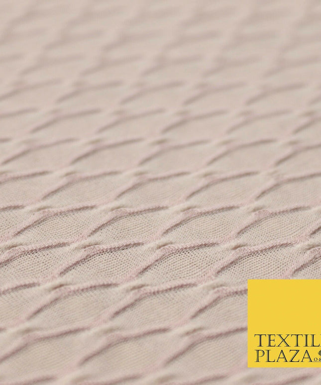 Lilac Pink Waffle Waves Corded Lightweight Jersey Dress Craft Fabric 56" 4347