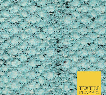 Light Blue Intricate Webbed Textured Weave Lace Fabric Dress Craft 53" Wide 4341