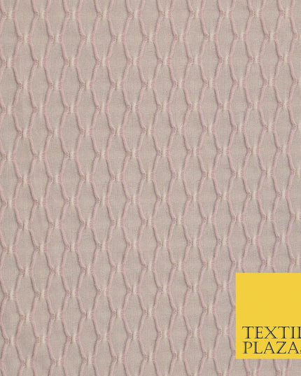 Lilac Pink Waffle Waves Corded Lightweight Jersey Dress Craft Fabric 56" 4347
