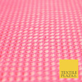 Bright Pink Fish Net Airtex 4mm Hole Mesh Stretch Polyester Jersey Material 4342