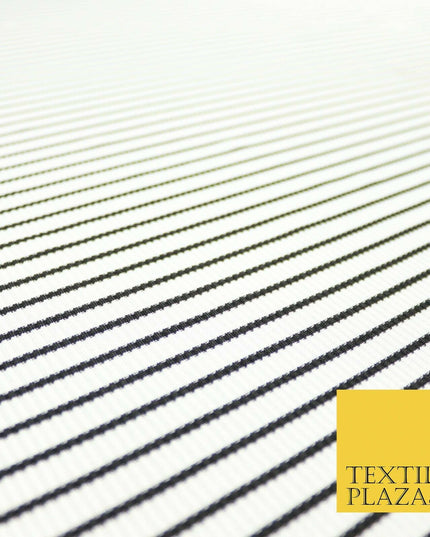 Premium Ribbed Striped Lines Stretch Jersey Dress Fabric 4 Way Stretch 52" Wide