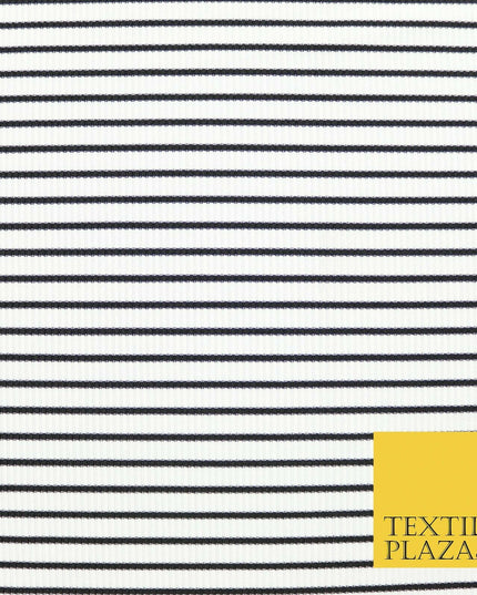 Premium Ribbed Striped Lines Stretch Jersey Dress Fabric 4 Way Stretch 52" Wide