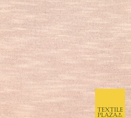 Light Peach Nude Marl Design Stretch Jersey Fabric Dress Material 59" Wide 4406