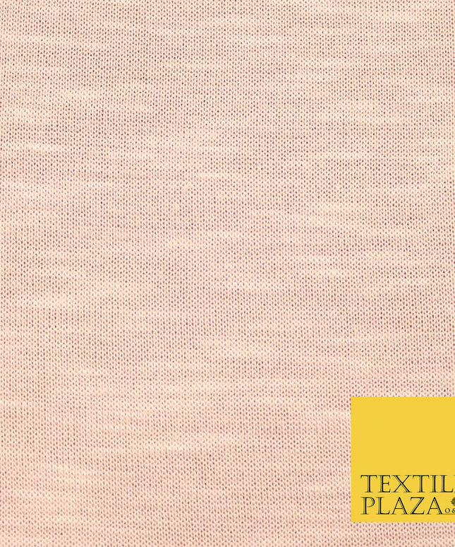 Light Peach Nude Marl Design Stretch Jersey Fabric Dress Material 59" Wide 4406