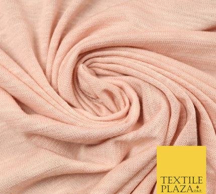 Light Peach Nude Marl Design Stretch Jersey Fabric Dress Material 59" Wide 4406