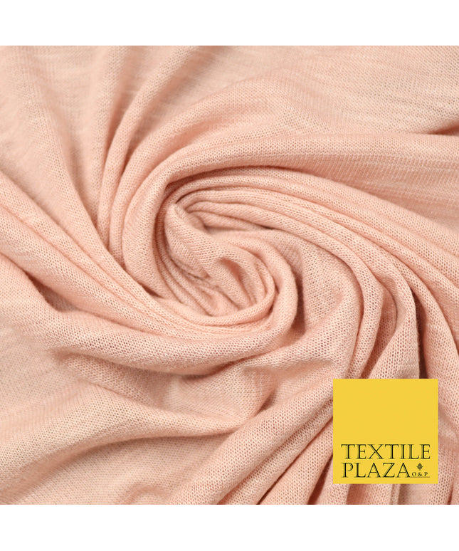 Light Peach Nude Marl Design Stretch Jersey Fabric Dress Material 59" Wide 4406
