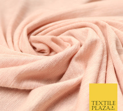 Light Peach Nude Marl Design Stretch Jersey Fabric Dress Material 59" Wide 4406