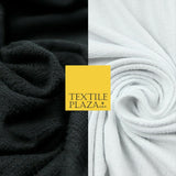 Black White Textured Weave Style Soft Plain Stretch Jersey Fabric Dress Craft56"