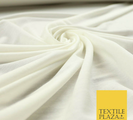 Plain Ivory Cream Lightweight Stretch Jersey Fabric Dress Craft 60" Wide 4427