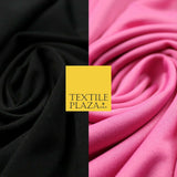 Black Candy Pink Plain Stretch Budget Polyester Jersey Fabric Dress Material 58"