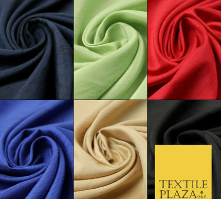 Luxury Satin Backed Dupion SHANTUNG Raw Silk Fabric 100% Polyester 59" 6 COLOURS