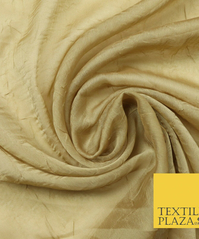 Luxury Creased Crushed Plain / Shot Chiffon Sheer Dress Fabric 5 COLOURS 39"Wide