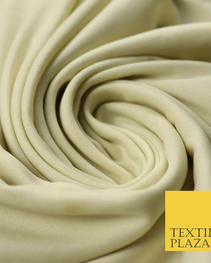 Stone Green Camel Brown Coloured Plain Stretch Jersey Fabric Dress Material 58"