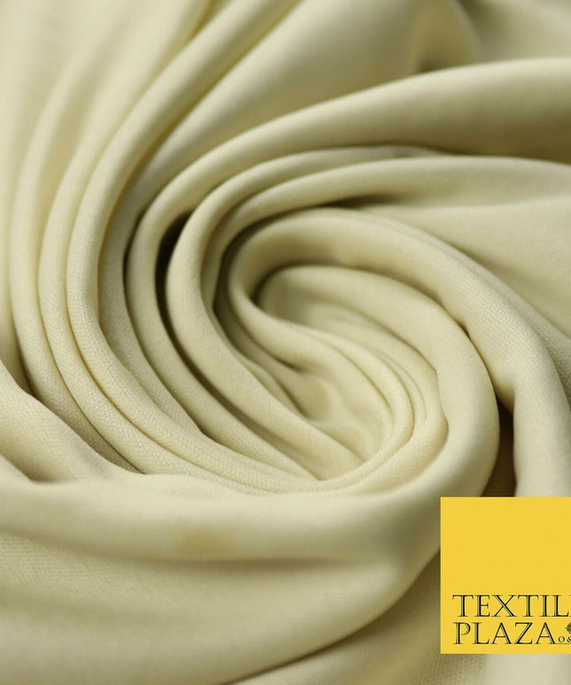 Stone Green Camel Brown Coloured Plain Stretch Jersey Fabric Dress Material 58"