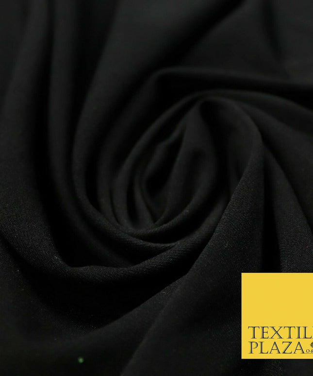 Black Candy Pink Plain Stretch Budget Polyester Jersey Fabric Dress Material 58"