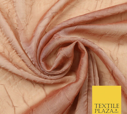 Luxury Creased Crushed Plain / Shot Chiffon Sheer Dress Fabric 5 COLOURS 39"Wide