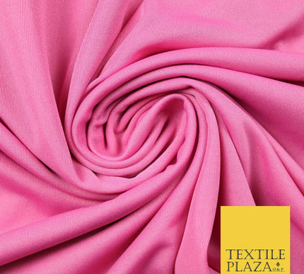 Black Candy Pink Plain Stretch Budget Polyester Jersey Fabric Dress Material 58"