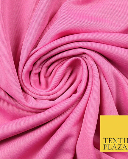Black Candy Pink Plain Stretch Budget Polyester Jersey Fabric Dress Material 58"