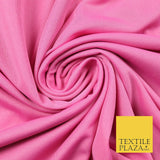 Black Candy Pink Plain Stretch Budget Polyester Jersey Fabric Dress Material 58"