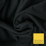 Black White Textured Weave Style Soft Plain Stretch Jersey Fabric Dress Craft56"