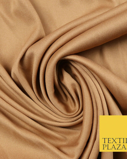 Stone Green Camel Brown Coloured Plain Stretch Jersey Fabric Dress Material 58"