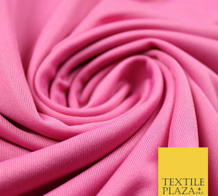 Black Candy Pink Plain Stretch Budget Polyester Jersey Fabric Dress Material 58"