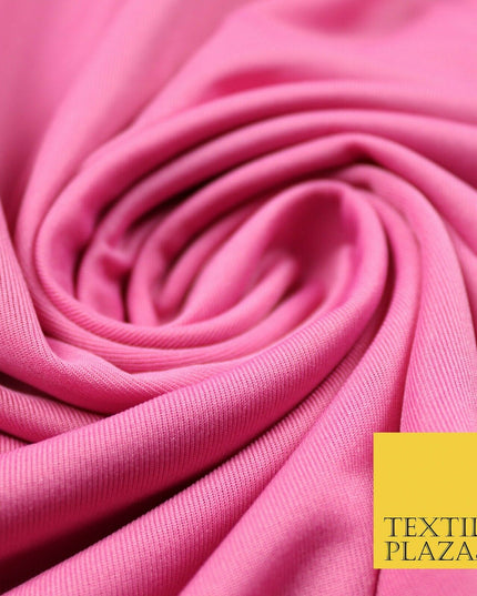 Black Candy Pink Plain Stretch Budget Polyester Jersey Fabric Dress Material 58"