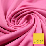 Black Candy Pink Plain Stretch Budget Polyester Jersey Fabric Dress Material 58"