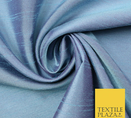 Two Tone Shot Plain Satin Backed Dupion SHANTUNG Raw Silk Dress Fabric 58" Wide