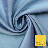 Two Tone Shot Plain Satin Backed Dupion SHANTUNG Raw Silk Dress Fabric 58" Wide