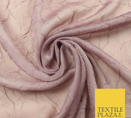 Luxury Creased Crushed Plain / Shot Chiffon Sheer Dress Fabric 5 COLOURS 39"Wide