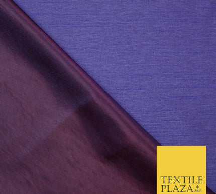 Two Tone Shot Plain Satin Backed Dupion SHANTUNG Raw Silk Dress Fabric 58" Wide
