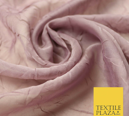 Luxury Creased Crushed Plain / Shot Chiffon Sheer Dress Fabric 5 COLOURS 39"Wide