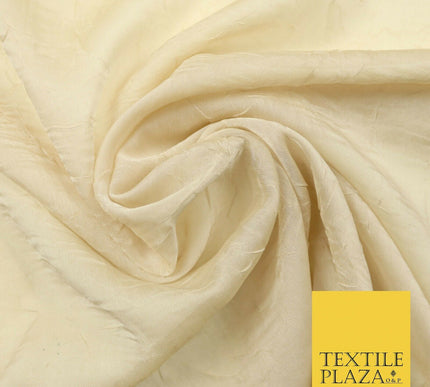 Luxury Creased Crushed Plain / Shot Chiffon Sheer Dress Fabric 5 COLOURS 39"Wide