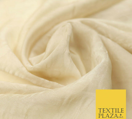 Luxury Creased Crushed Plain / Shot Chiffon Sheer Dress Fabric 5 COLOURS 39"Wide