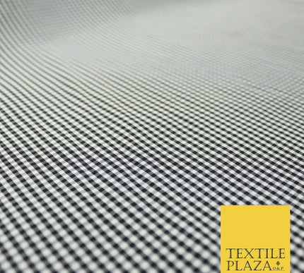 Small Mini 2mm Gingham Square Check Polycotton Fabric Dress Craft 7 COLOURS 58"