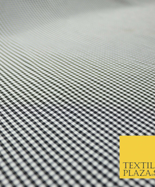 Small Mini 2mm Gingham Square Check Polycotton Fabric Dress Craft 7 COLOURS 58"