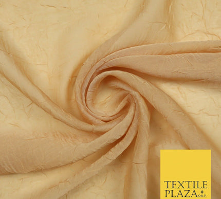 Luxury Creased Crushed Plain / Shot Chiffon Dress Fabric 8 COLOURS 58" Wide